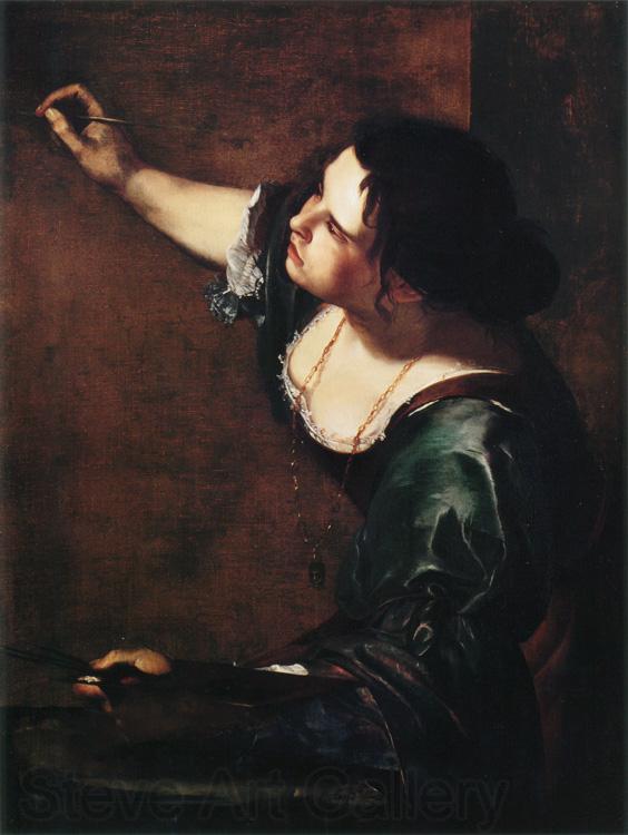 Artemisia  Gentileschi Self-Portrait as the Allegory of Painting (mk25)